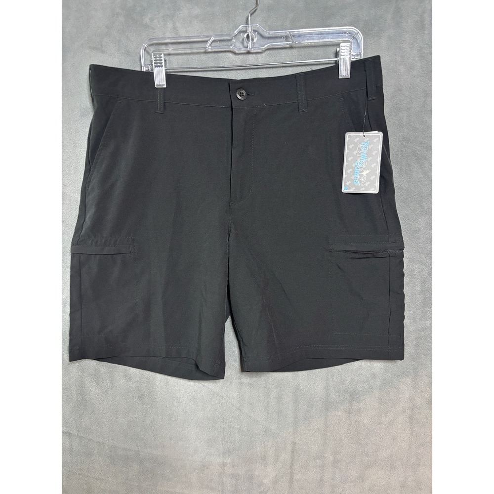 Birdie Bound Men's 36 Cargo Shorts Stretch Easy Care Flex Waist 9" Black New